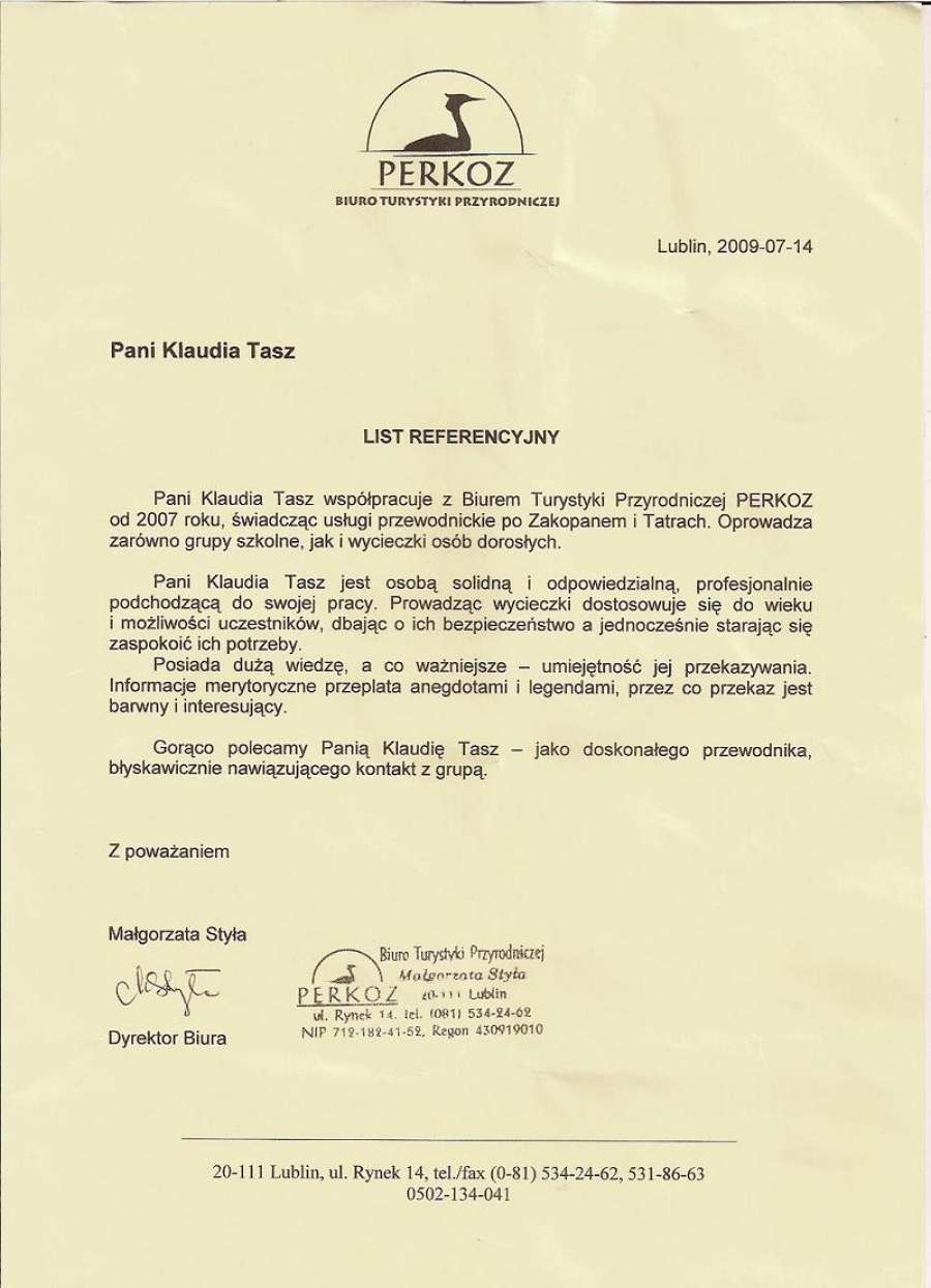 Referencje przewodnickie
